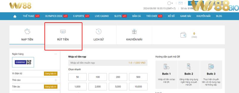 Đôi nét về việc rút tiền Wi88
